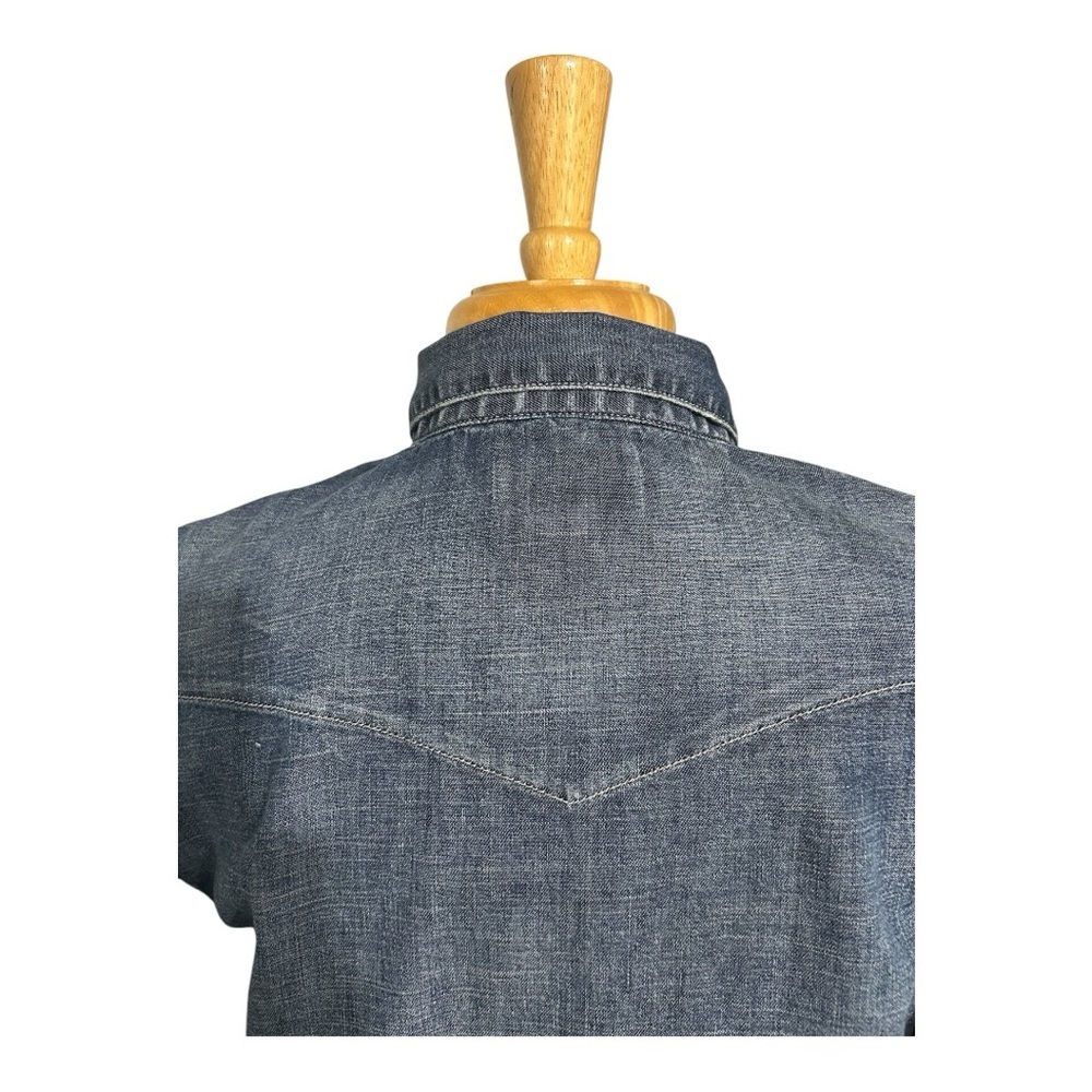 Lucky Brand Blue Relaxed/distressed shirt with Classic Styling. - Picture 6 of 9